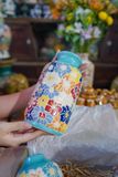  Quà tặng Tết - Bộ 3 bình khắc thủ công Bách Hoa cổ xanh, tượng trưng may mắn, tài lộc, phú quý -SP001409 