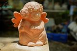 Tượng thiên thần Clown nhỏ, gốm đất nung lò trấu, gốm Nam Bộ, C30xR21 cm- SP001732 