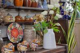  Bình Ca sữa trắng cắm hoa trang trí, bình cắm hoa gốm Nam Bộ, D20xR18xC27cm- SP000292 