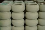  Hũ gốm, hũ mứt chấm khắc bách hoa thủ công men màu đậm, gốm Thủ Biên Nam Bộ, C9xR8cm-SP000454 