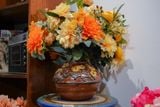 Chum bình vuốt tay, họa tiết hoa đắp nổi, gốm Thủ Biên H25 cm-  1004c5m850 