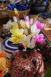  Bình gốm thủ công họa tiết dây lá đỏ mận 4 quai, gốm mỹ nghệ Nam Bộ, C65 x R18 cm - SP000171 