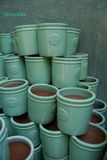  Chậu trụ logo đủ màu, chậu men trồng cây, gốm Nam Bộ, C18xR18 cm- SP001673 