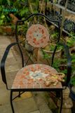  Mosaic hiện đại, ghế ghép gốm có lưng gạch cam, C46xD58xR42cm- SP000848 