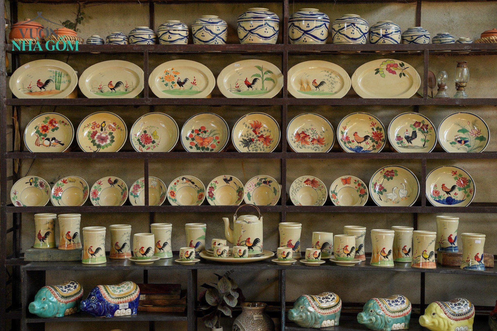  Bộ sưu tập chén dĩa gốm Lái Thiêu được thực hiện bởi Cô Yến, gốm Thủ Biên 