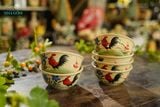  Chén Vẽ Gà Cao Cấp, sản phẩm thủ công đặt sản xuất tại Xưởng gốm Thủ Biên - Vườn Nhà Gốm- SP002770 