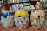  Đôn trống Bách hoa tay cầm bông mới, gốm mỹ nghệ Nam Bộ, C45 x R35cm-SP001613 