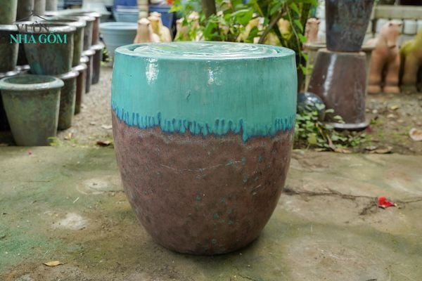  Chóe nước tròn, men sủi atlantic màu xanh ngọc, sản phẩm quy chuẩn xuất khẩu, C60xR50-SP001862 