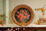 Dĩa gốm mỹ nghệ đề tài Hoa Mai, gốm thủ công Nam Bộ, D52 cm- 0107l1l076 