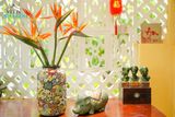  Heo mỹ nghệ xanh đồng lưng dây lá, D27 cm- 0101l5n022 