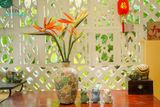  Bình bầu khắc thủ công hoạ tiết bách hoa, gốm Thủ Biên, H28cm -1004h3b1350 