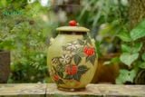  Bình gốm thủ công vuốt tay dáng sồi, C25 x R18cm, bình gốm cắm hoa, đựng đồ, có nắp-1004h3a1350 