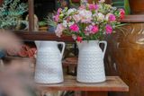  Bình Ca sữa trắng cắm hoa trang trí, bình cắm hoa gốm Nam Bộ, D20xR18xC27cm- SP000292 
