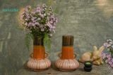  [NHÓM THANH LÝ - GIẢM 65%] Bình trụ hai quai, men chảy hiệu ứng, bình tiêu chuẩn xuất khẩu, C28xR10cm - SP001658 