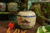  Thố gốm Vẽ tay Độc bản, 18x18cm, chất liệu gốm, an toàn để đựng thực phẩm, Xưởng Thủ Biên 