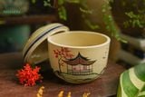  Thố gốm Vẽ tay Độc bản, 18x18cm, chất liệu gốm, an toàn để đựng thực phẩm, Xưởng Thủ Biên 