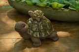  Rùa cõng lớn, gốm Nam Bộ, H15 cm 