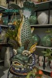  Tượng gốm cá hoá long, tượng gốm mỹ nghệ Nam Bộ, gốm Tết, phiên bản lớn, H85cm- 0106cr2031 