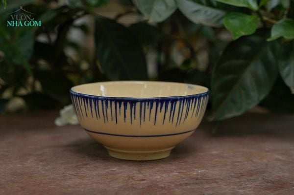  Chén cơm phết xanh, chén bát Lái Thiêu, R12xC6- SP002831 