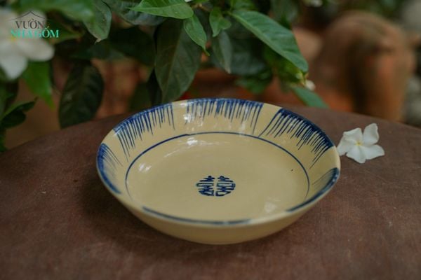  Dĩa hảo phết xanh, chén bát Lái Thiêu, R20xC5-9907h1o061 