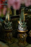  Tượng Cá hóa long, gốm sưu tầm, gốm thủ công mỹ nghệ Nam Bộ,  phiên bản nhỏ, H70 cm- 0106cr2031 