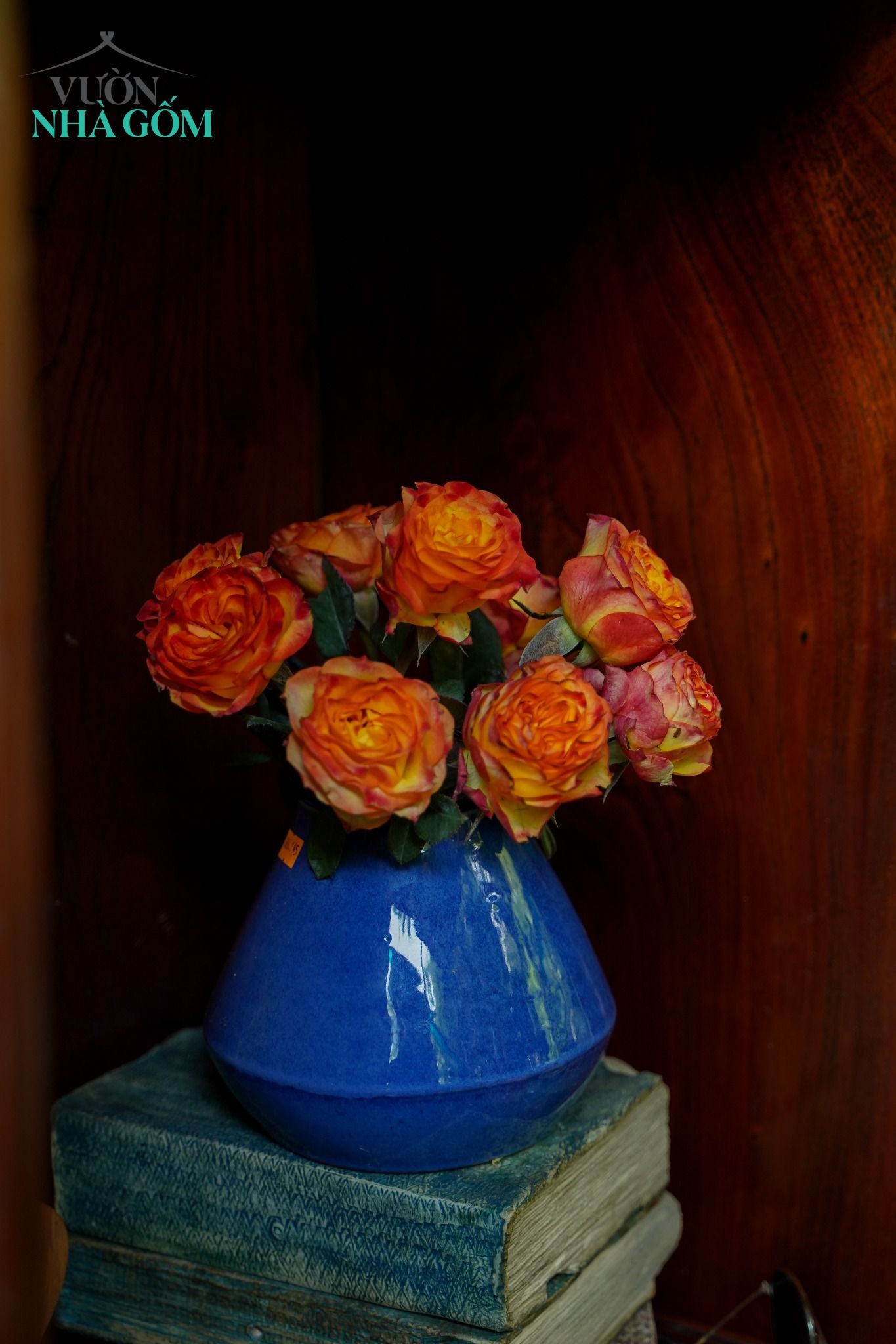  Bình giọt nước thấp, bình cắm hoa trang trí, H14xR17xM9 cm 