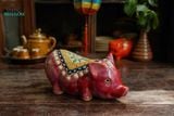  Heo gốm mỹ nghệ bỏ ông nhiều màu, gốm thủ công Nam Bộ, D27cm- 0101l5n022 