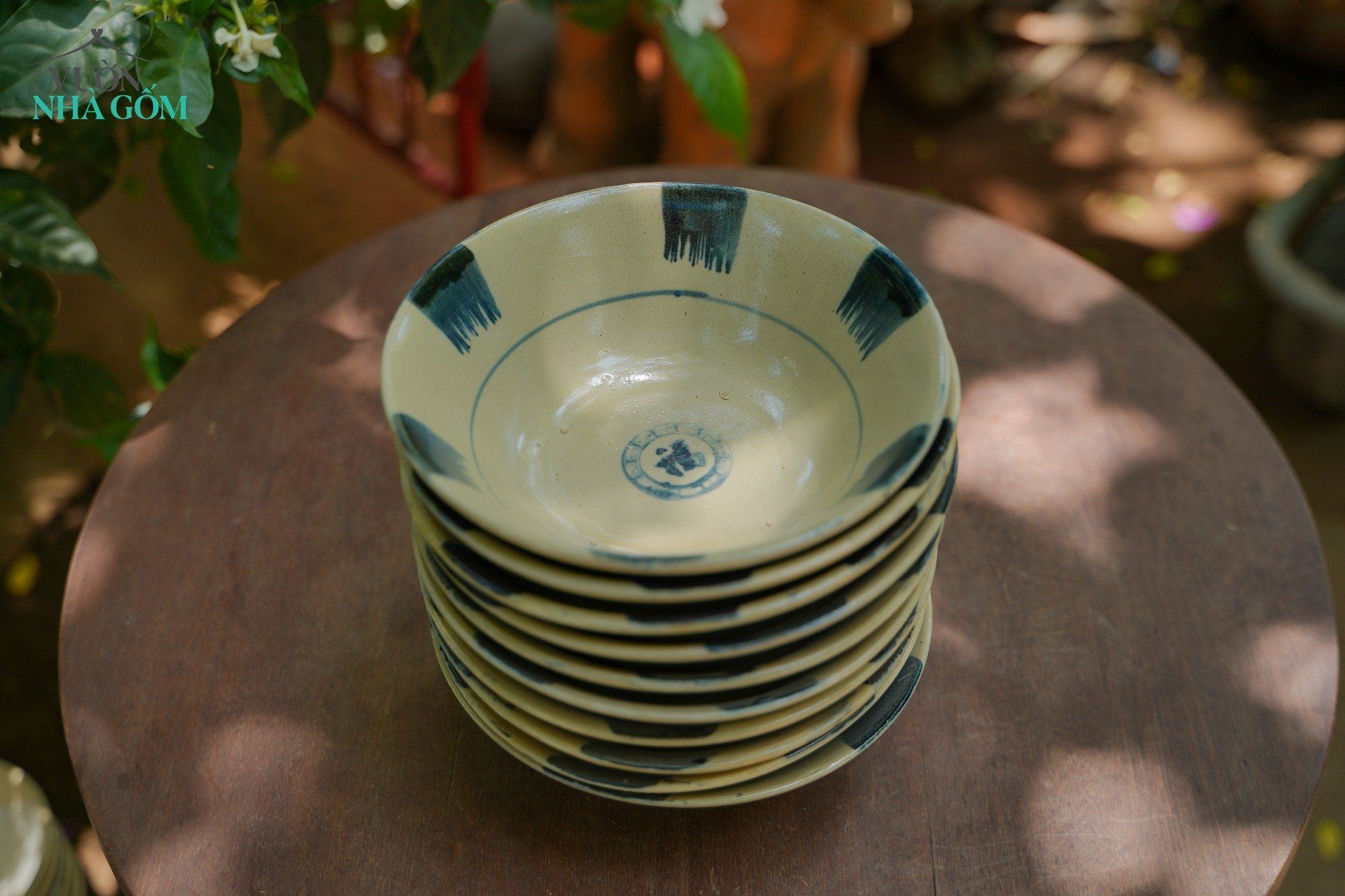  CBLT, Tô Tượng Lớn Phết Xanh - Chén Bát Lái Thiêu Lò Củi - Tô Phở - R22xC8 