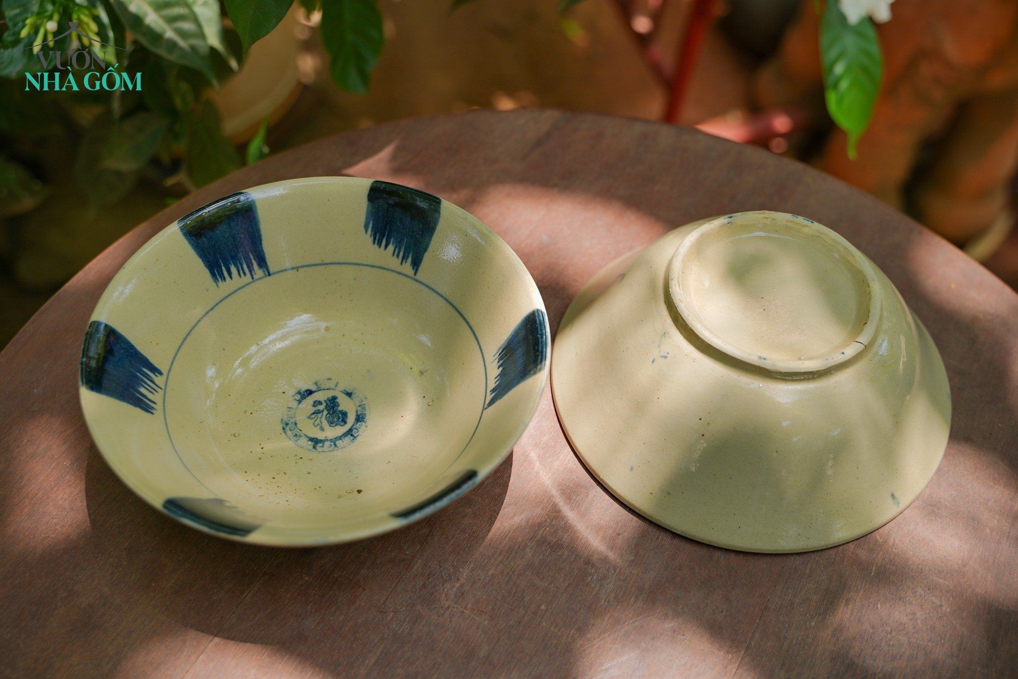  CBLT, Tô Tượng Lớn Phết Xanh - Chén Bát Lái Thiêu Lò Củi - Tô Phở - R22xC8 