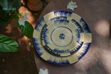  Dĩa chấm gia vị phết xanh, chén bát Lái Thiêu, R13xC2-SP002847 