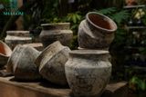  Bình cắm hoa khô, chậu trồng cây, gốm decor Giáng sinh, C20xR17cm- SP002539 