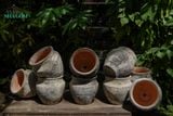  Bình cắm hoa khô, chậu trồng cây, gốm decor Giáng sinh, C20xR17cm- SP002539 