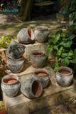  Bình cắm hoa khô, chậu trồng cây, gốm decor Giáng sinh, C20xR17cm- SP002539 