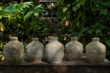  Bình cắm hoa khô, chậu trồng cây, gốm decor Giáng sinh, miệng nhỏ, C15xR18xM7cm - SP002538 