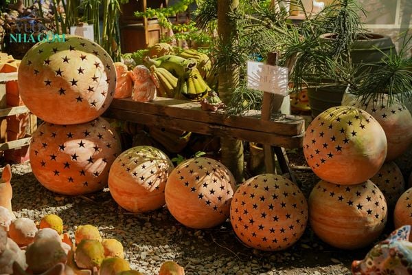  Trái banh lộng đất nung size nhỏ, gốm đất nung lò trấu Nam Bộ, D39 cm- SP001751 