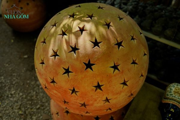  Trái banh lộng đất nung size lớn, gốm đất nung lò trấu Nam Bộ, C55 x R49cm- SP001750 