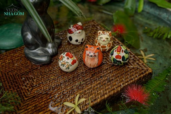  Mèo nhí vẽ thủ công độc bản, Quà tặng ngộ nghĩnh, dễ thương- SP003464 
