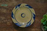  Dĩa phết xanh trung, chén bát Lái Thiêu nung củi, C3xR17 cm- 0707t5g032 