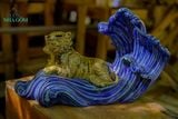  Tượng Mãnh Hổ Ngự Sóng, xưởng gốm Thủ Biên tạo hình và sáng tác, R25cm x C20cm- SP001622 