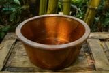  Vịm gốm Lái Thiêu, men da lươn, rửa mặt, rửa tay, ngâm chân, chứa nước, size nhỏ, C10 x R26cm-0717v4m062 