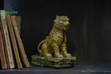  Tượng Mãnh Hổ Thưởng Mai, xưởng gốm Thủ Biên tạo hình và sáng tác, R16cm x C20cm- SP001621 