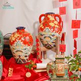  Sắc Xuân Ất Tỵ | Bản Collab Sắc Màu Gốm Thủ Biên Xuân Ất Tỵ Phiên Bản Bình Hoa Tết 