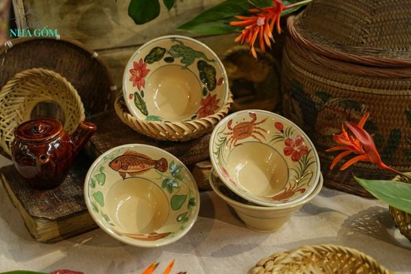  Chén chiết yêu - BST Giao Mùa, sản phẩm thủ công đặt sản xuất tại Xưởng gốm Thủ Biên - Vườn Nhà Gốm 