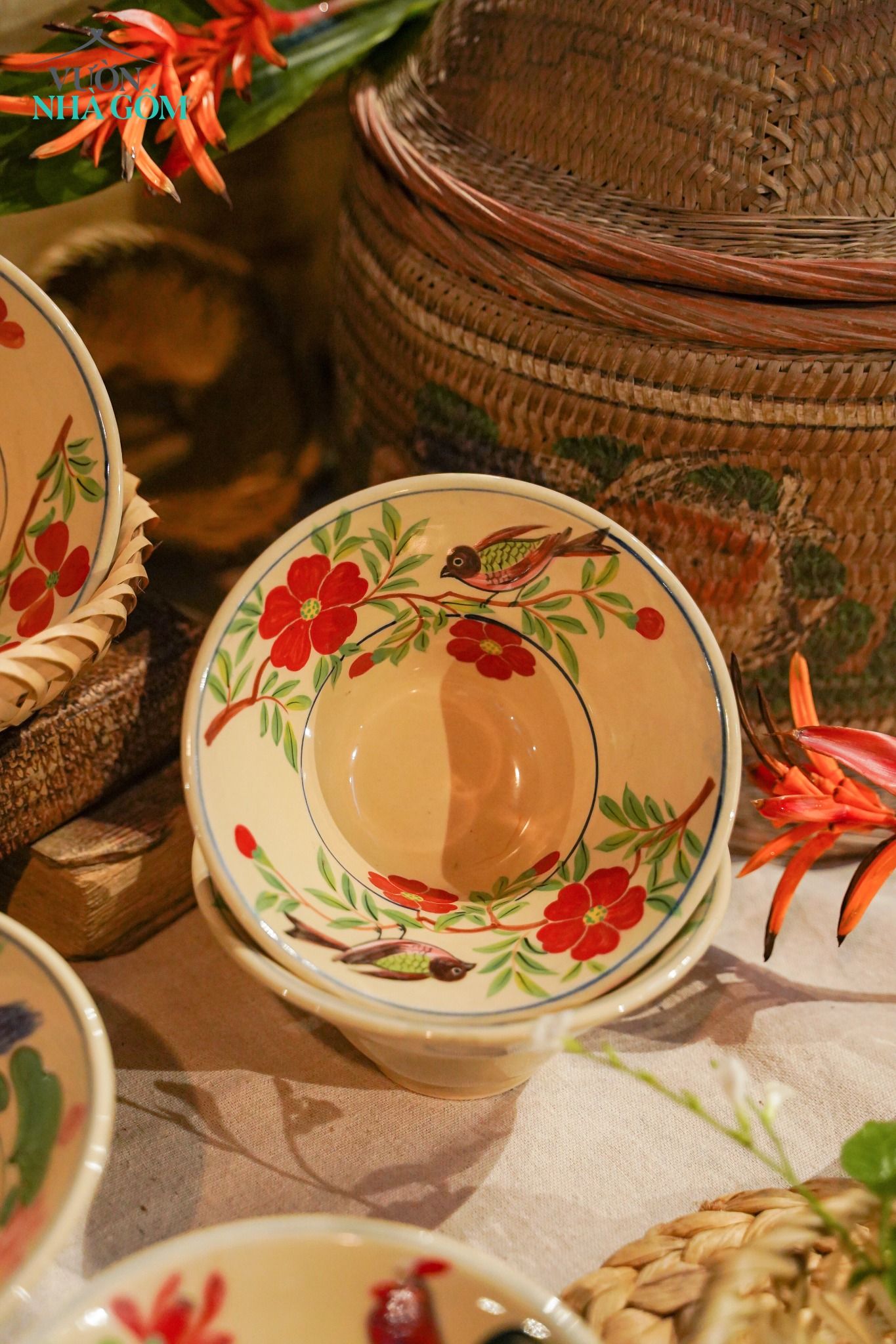  [TẾT] Chén Chiết Yêu Vẽ Tay Họa Tiết Động Vật - Gốm Thủ Biên - BST Giao Mùa 