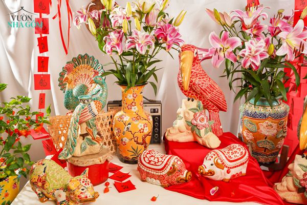  Sắc Xuân Ất Tỵ | Tượng Linh Vật Gốm Mỹ Nghệ Nam Bộ, Sức Mạnh Thiên Nhiên Trong Không Gian Nhà Ngày Tết 