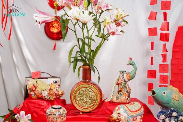  Sắc Xuân Ất Tỵ | Bản Collab Sắc Màu Gốm Thủ Biên Xuân Ất Tỵ Phiên Bản Tượng Linh Vật Mỹ Nghệ 