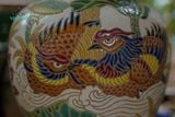  Bình gốm khắc đề tài Sen và Chim Trĩ, gốm thủ công Nam Bộ, C60cm- 0104s2n077 