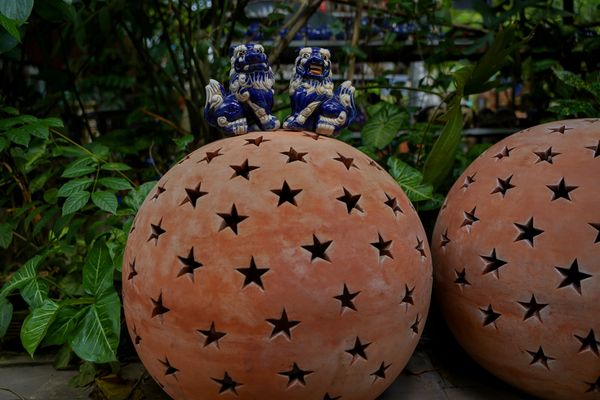  Trái banh lộng đất nung size lớn, gốm đất nung lò trấu Nam Bộ, C55 x R49cm- SP001750 