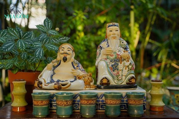  Tượng Thần Tài, Thổ Địa bách hoa, size lớn - trung - nhỏ-  0206d4t071 