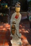  Tượng Quan Âm Giỏ Dâu men trắng ngà, H85cm- 0106gd1011 